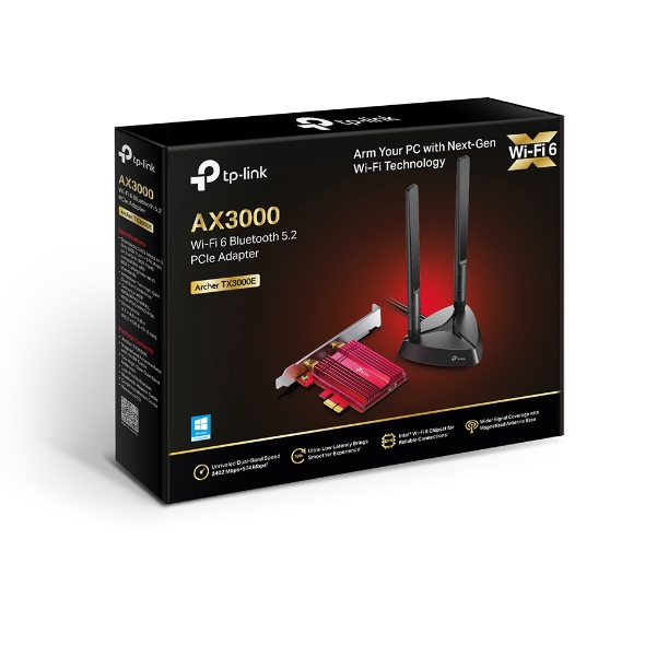 Archer TX3000E | AX3000 Wi-Fi 6 Bluetooth 5.2 PCIe アダプター | TP ...