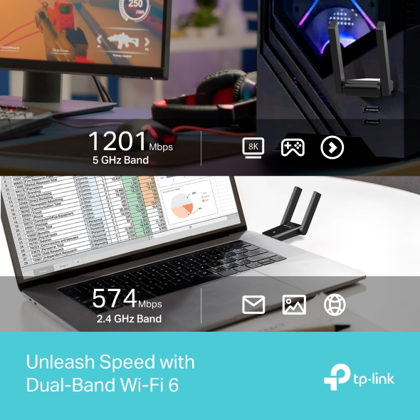 AX1800 Dual Antennas High Gain Wireless USB Adapter 5