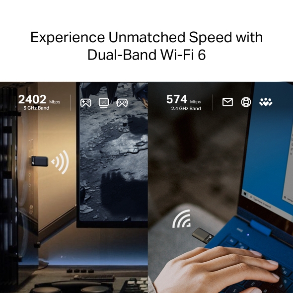 AX3000 Dual Band Wi-Fi 6 Wireless USB Adapter 5