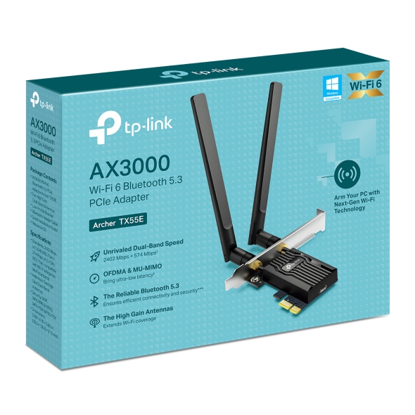 AX3000 Wi-Fi 6 Bluetooth 5.3 PCIe Adapter 8