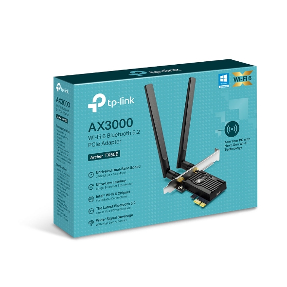 Carte Réseaux PCI-Express Wifi 6 TP-Link Archer TX3000E + Bluetooth 5