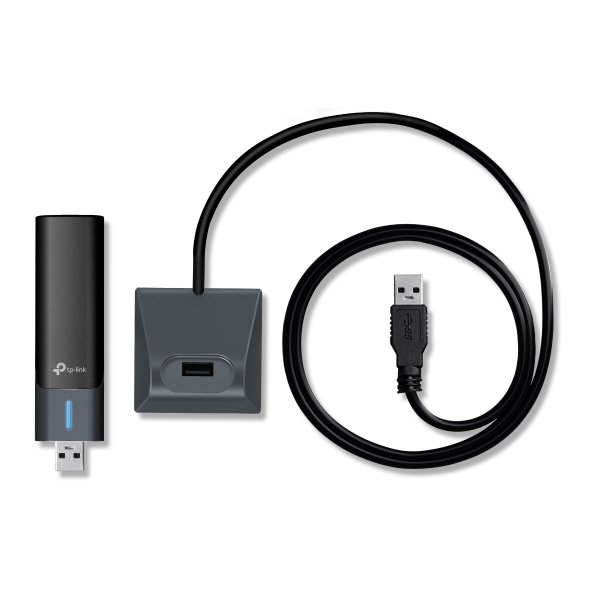 Trzypasmowa, bezprzewodowa karta sieciowa USB dużego zasięgu, Wi-Fi 6E AXE5400