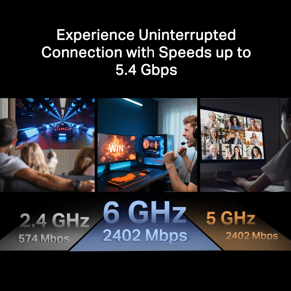 AXE5400 Wi-Fi 6E Bluetooth PCIe Adapter 6