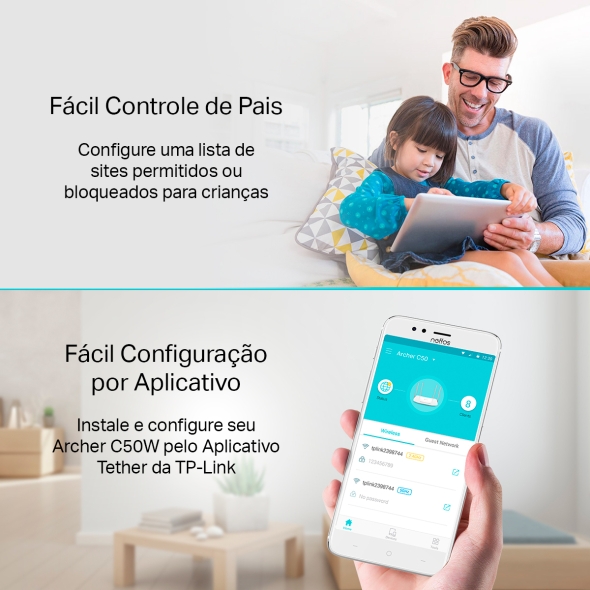 Roteador Wi-Fi Dual Band AC1200 6