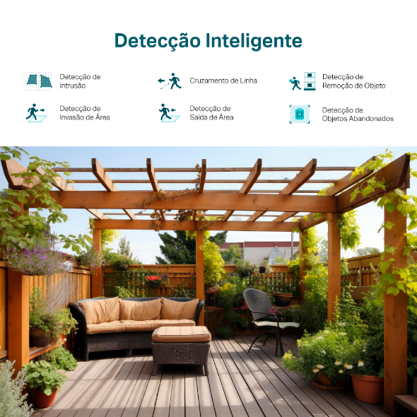 Câmera IP Externa Pan Tilt 4MP Full-Color de Lente Dupla Varifocal PoE 5