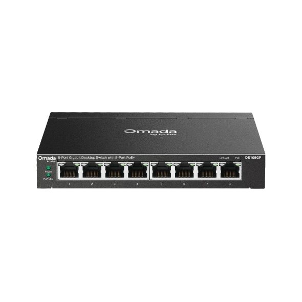 Omada 8-Port Gigabit Unmanaged Desktop Switch with 8-Port PoE+ 1