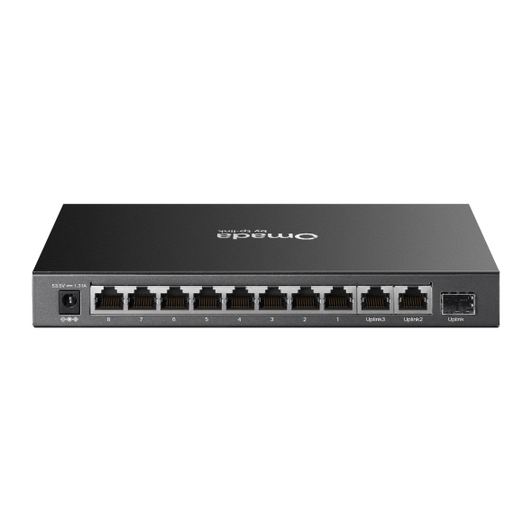 Omada 8-Port 10/100Mbps + 3-Port Gigabit Unmanaged Desktop Switch with 8-Port PoE+