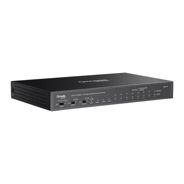 Omada 8-Port 10/100Mbps + 3-Port Gigabit Unmanaged Desktop Switch with 8-Port PoE+