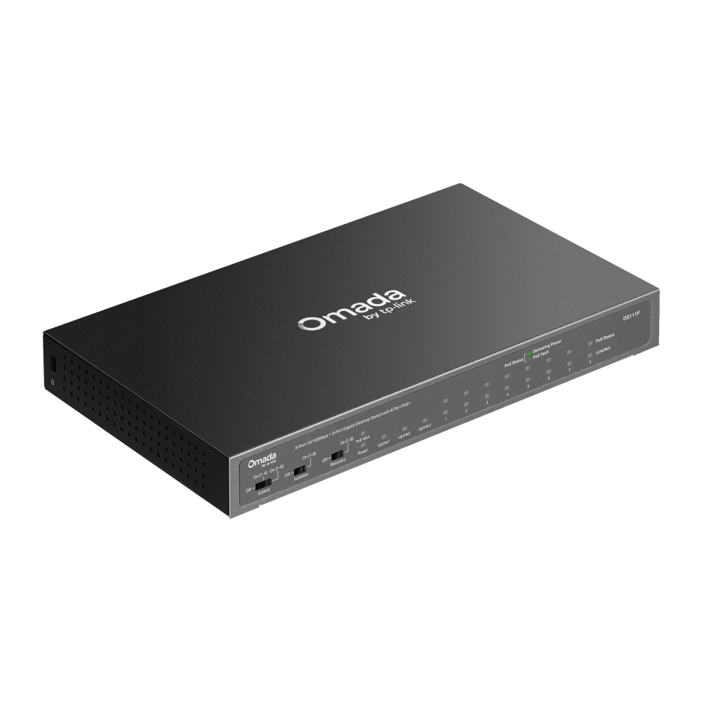 Omada 8-Port 10/100Mbps + 3-Port Gigabit Unmanaged Desktop Switch with 8-Port PoE+ 4