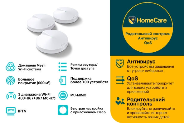 AC2200 Mesh-система Wi-Fi 5 с поддержкой IoT 5