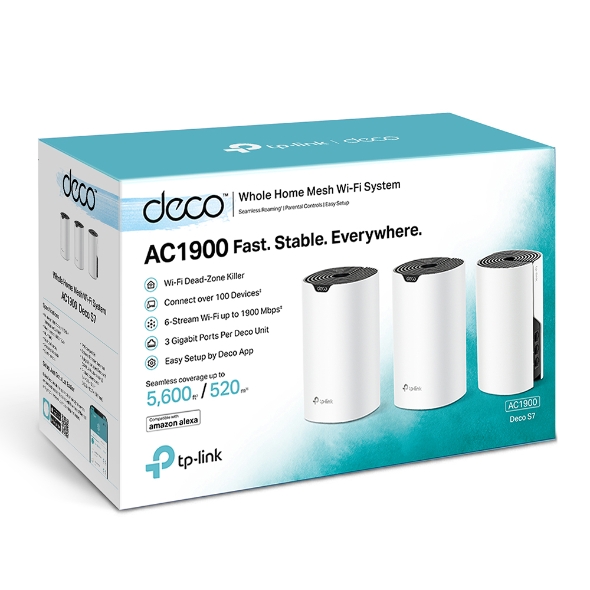 Deco S7, AC1900 Whole Home Mesh Wi-Fi System