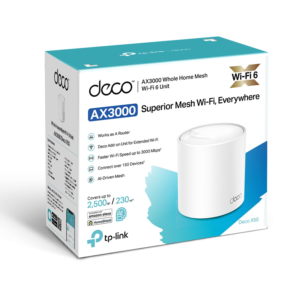 Deco X50 AX3000 Whole Home Mesh WiFi 6 Unit TP Link Malaysia