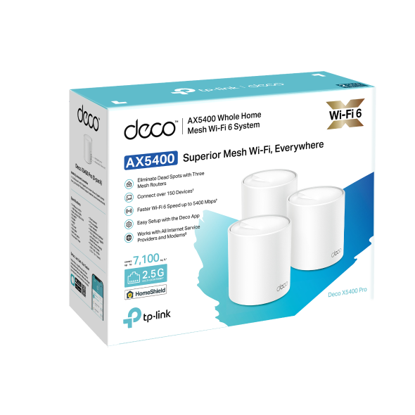 Deco X5400 Pro, AX5400 Whole Home Mesh Wi-Fi 6 System