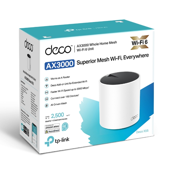 IEEE80211axnbgTP-Link Deco X55 AX3000メッシュWi-Fi 6 2パック