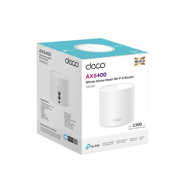 Deco X60 | AX5400 Whole Home Mesh Wi-Fi 6 Unit | TP-Link