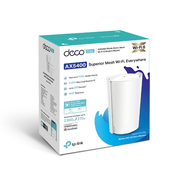 Deco X73-DSL | Domowy router VDSL/ADSL Wi-Fi 6 Mesh AX5400