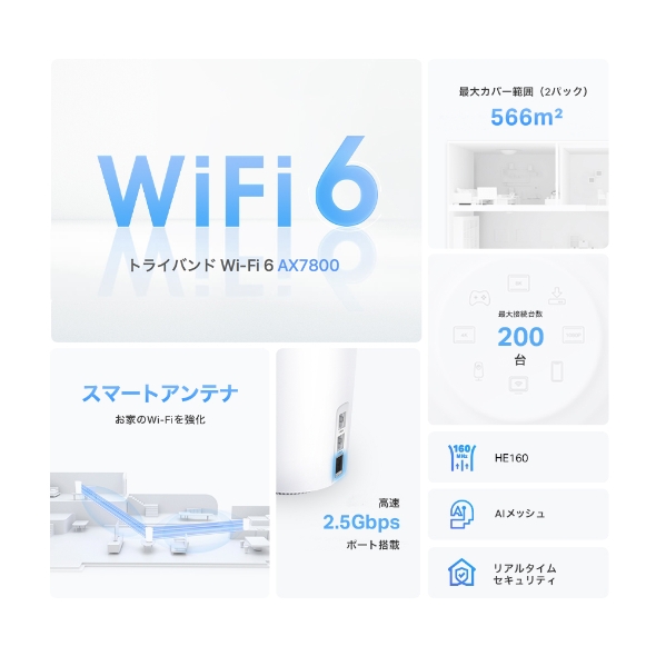 AX7800トライバンドメッシュWi-Fi 6システム 3