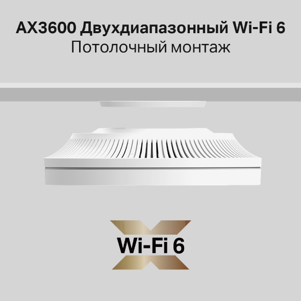 Потолочная точка доступа Wi‑Fi AX3600 6