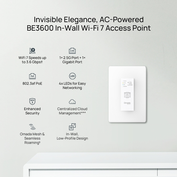 BE3600 In-Wall Wi-Fi 7 Access Point 7