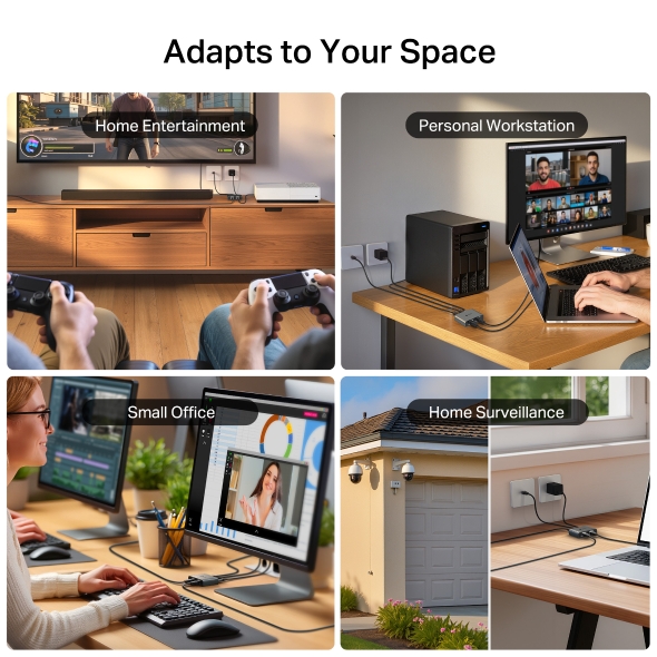 1 to 3 Gigabit Ethernet Splitter 8