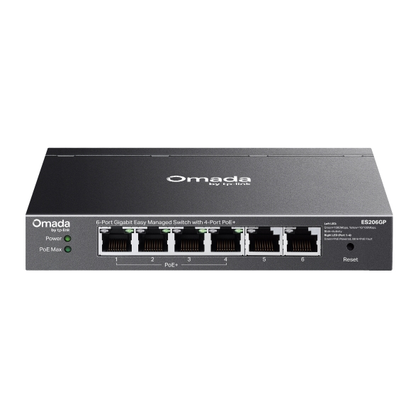 Switch Omada 6 cổng Gigabit Easy Managed, 4 cổng PoE+ 1