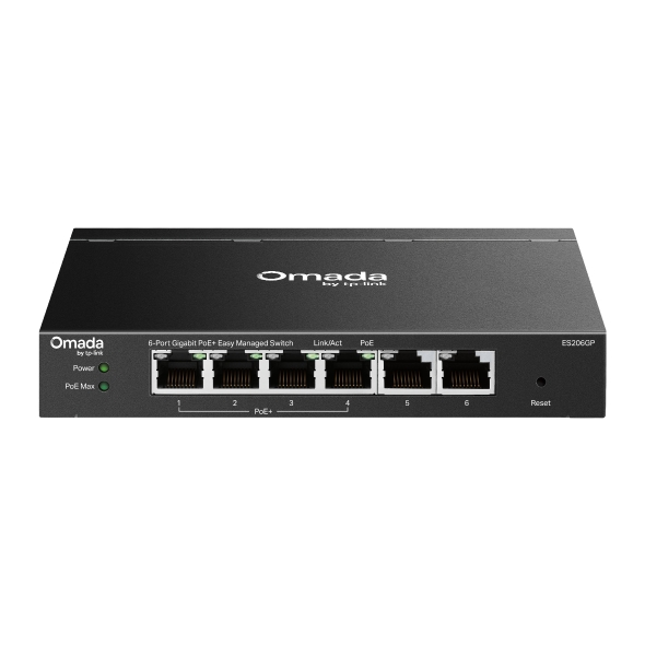 Omada 6-Port Gigabit Easy Managed Switch with 4-Port PoE+
