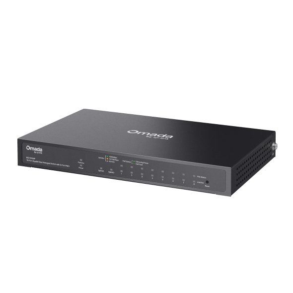 Switch Easy Managed Gigabit 10 Cổng Omada với 8 Cổng PoE+