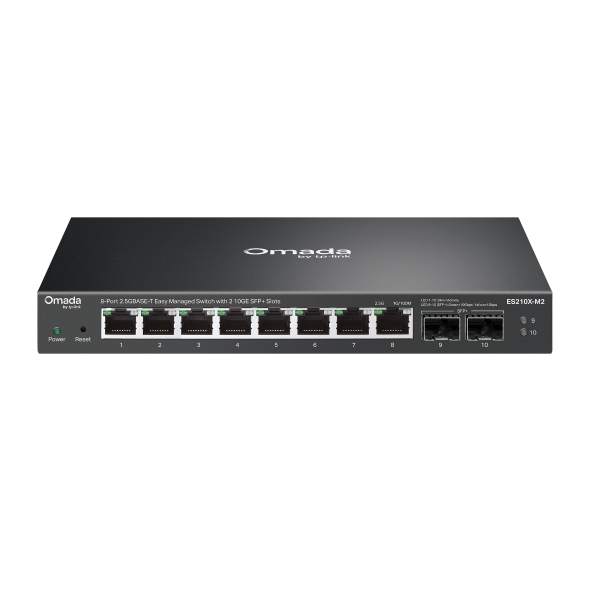 Omada 8-Port 2.5G BASE-T Easy Managed Switch with 2 10GE SFP+ Slots