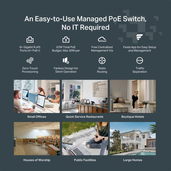 8-Port Gigabit Smart Switch with 4-Port PoE+ 7