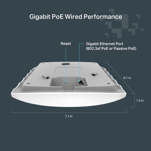AC1350 Wireless MU-MIMO Gigabit Ceiling Mount WiFi 5 Access Point