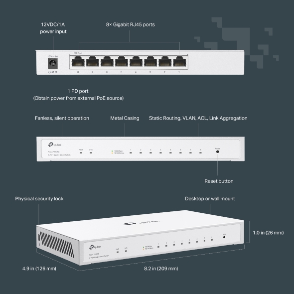 8-Port Gigabit Smart Switch 10