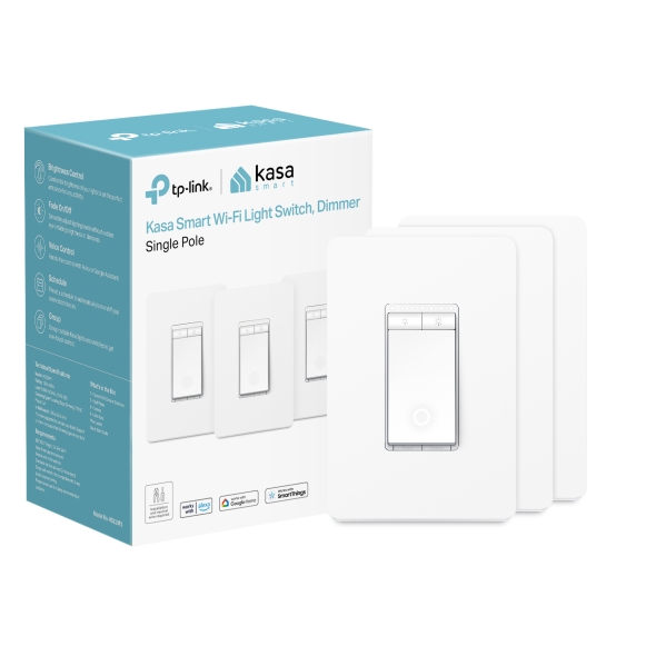Kasa Smart Wi-Fi Light Switch, Dimmer, 3-Pack 8