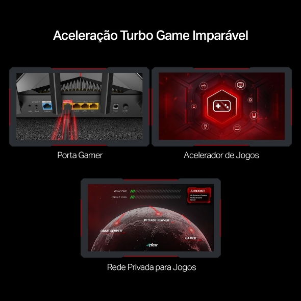 Roteador Wi-Fi 7 Dual Band Gamer BE6500 8