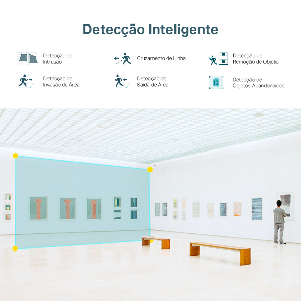 Câmera IP Interna Turret 4MP IR IA PoE 5