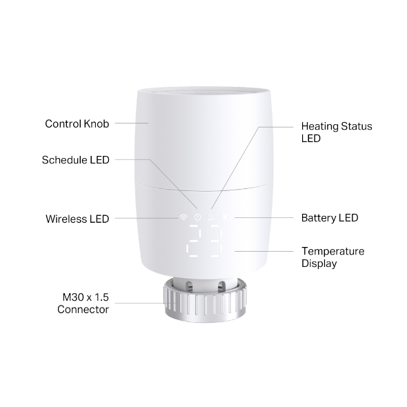 Tête de vanne radiateur thermostatique connectée Kasa 2