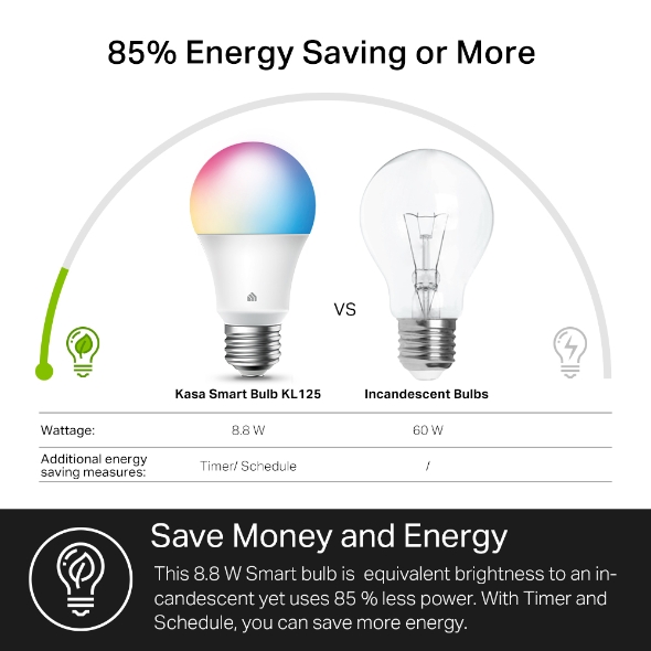Kasa Smart Light Bulb, Multicolour 5