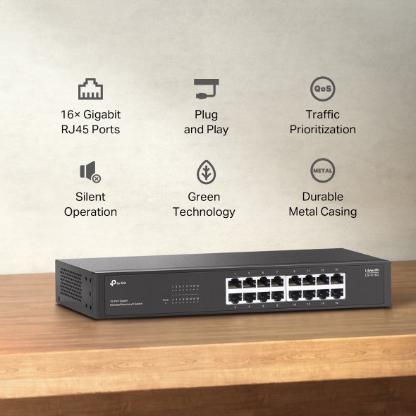 16-Port Gigabit Desktop/Rackmount Switch 6