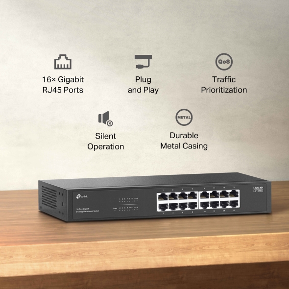 16-Port Gigabit Desktop/Rackmount Switch 6