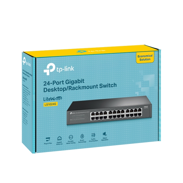 Przełącznik do montażu na blacie/w szafie Rack, 24 porty gigabitowe 6
