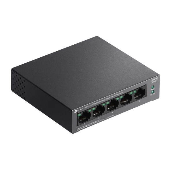 5-Port 10/100Mbps Desktop Switch with 4-Port PoE+ 4