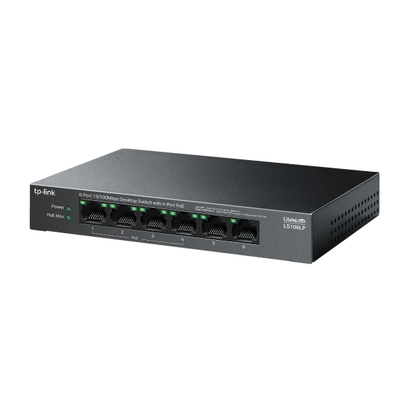 6-Port 10/100Mbps Desktop Switch with 4-Port PoE 3