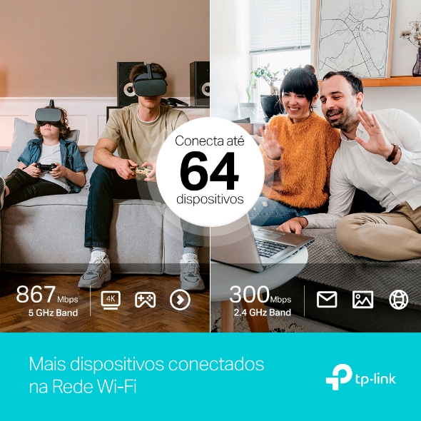 Roteador 4G+ Wi-Fi 5 Gigabit Dual Band AC1200 5