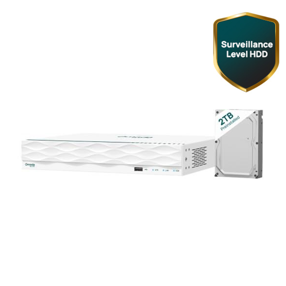 Omada 8-Port PoE+ Network Video Recorder with 2TB HDD, Up to 16 Channel