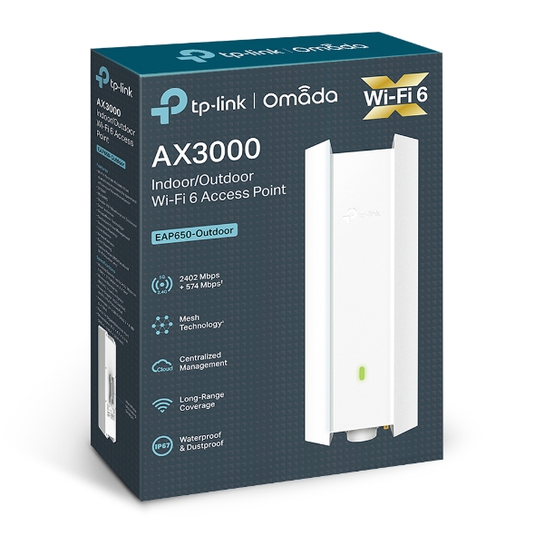 EAP650-Outdoor | AX3000 Indoor/Outdoor WiFi 6 Access Point | TP