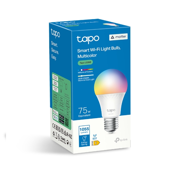 Tapo L535E, Lampadina LED Smart Wi-Fi Multicolor, Certificata Matter