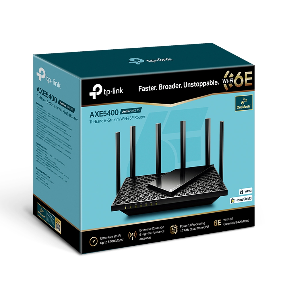 Archer AXE75 AXE5400 Tri Band Gigabit Wi Fi 6E Router TP Link Finland