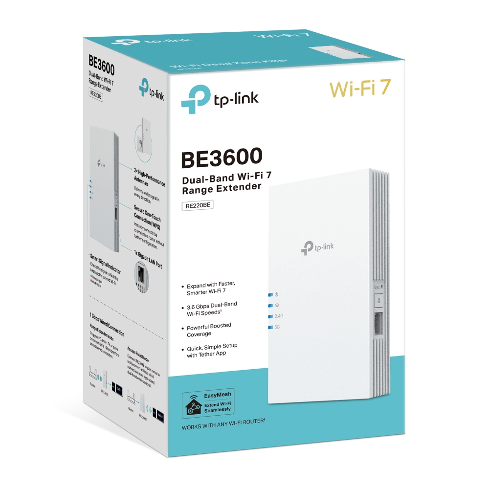 BE3600 Dual-Band Wi-Fi 7 Range Extender 8