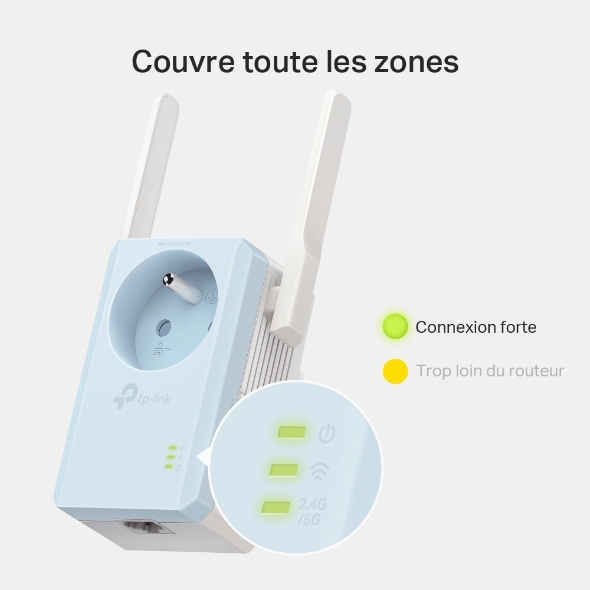 Répéteur WiFi AC1200 avec prise gigogne 8