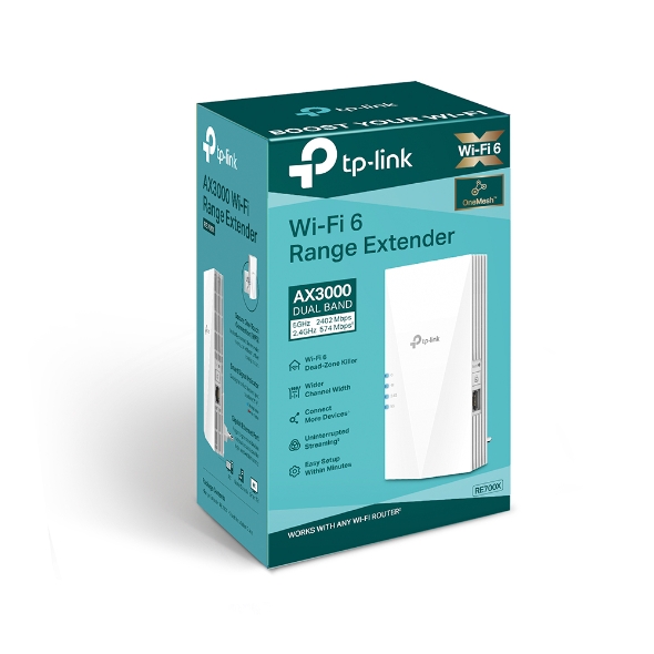 TP-LINK sistema Wi-Fi Mesh Dual-band (2.4 GHz/5 GHz) Wi-Fi 6 (RE700X)