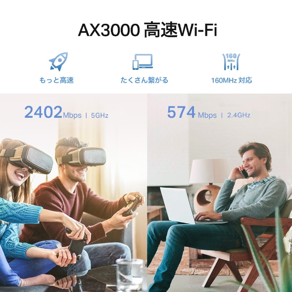 AX3000 Wi-Fi 6中継器 4
